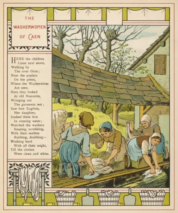 Framed Print : Washerwomen of Caen, Normandy, France Framed Print : Washerwomen of Caen, Normandy, France