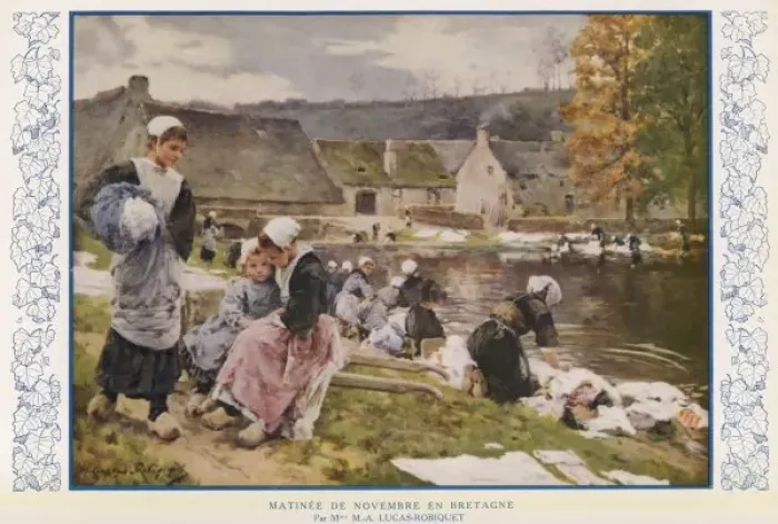 Framed Print : Washing Clothes / Brittany Framed Print : Washing Clothes / Brittany