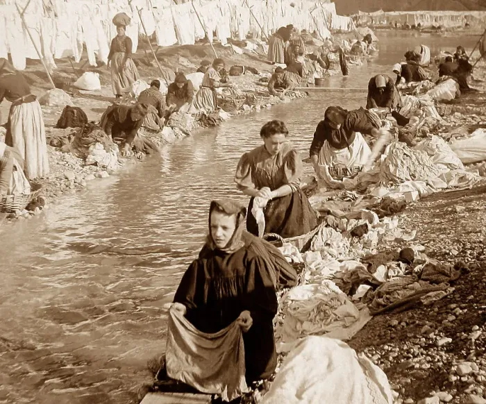 Framed Print : Washing clothes in Nice, France Framed Print : Washing clothes in Nice, France