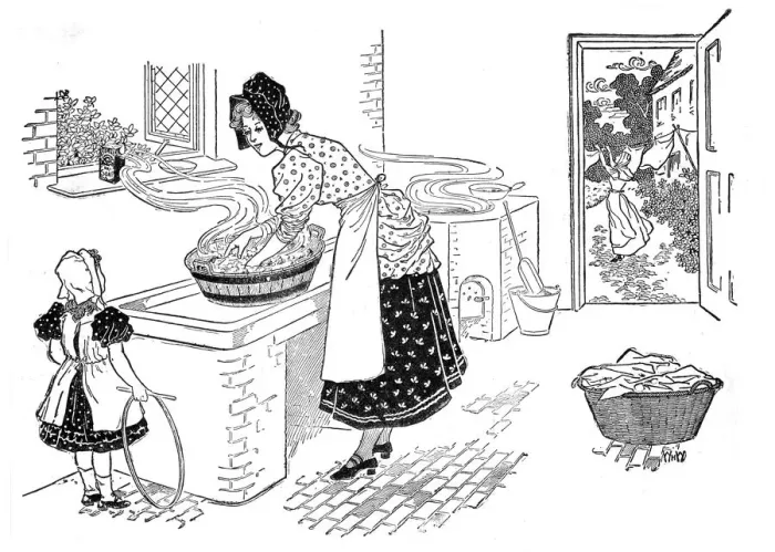 Framed Print : WASHING DAY / MOTHER / CHILD Framed Print : WASHING DAY / MOTHER / CHILD