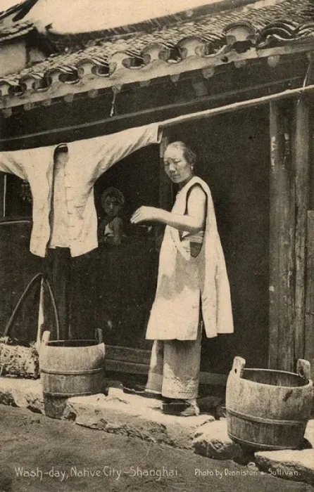Framed Print : Washing Day, Shanghai, China Framed Print : Washing Day, Shanghai, China