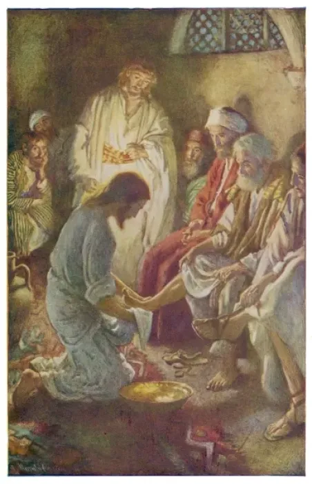 Framed Print : Washing Disciples Feet Framed Print : Washing Disciples Feet
