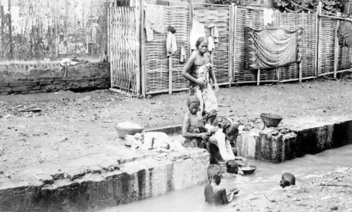 Framed Print : Washing in East Indies Framed Print : Washing in East Indies