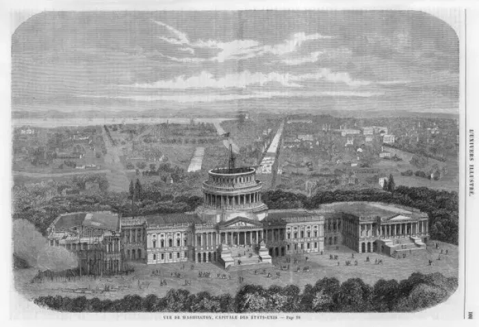 Framed Print : Washington / Capitol 1862 Framed Print : Washington / Capitol 1862