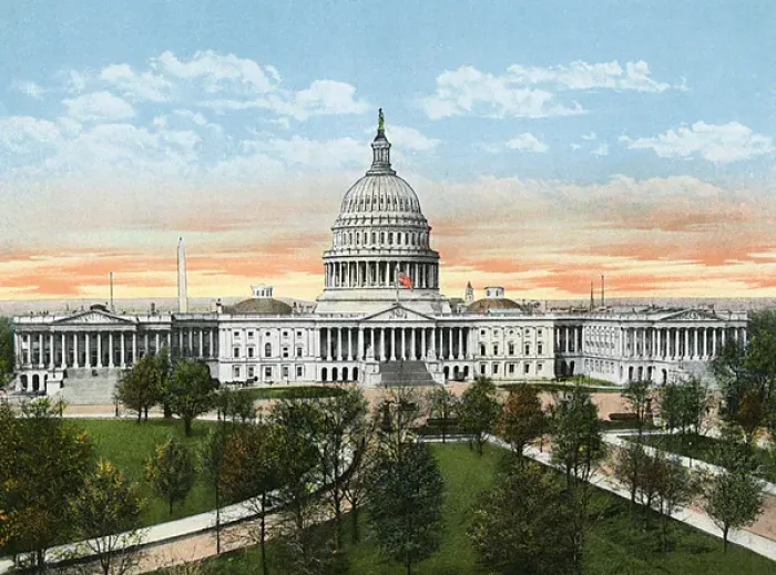 Framed Print : Washington DC, USA - US Capitol Building from the Library Framed Print : Washington DC, USA - US Capitol Building from the Library