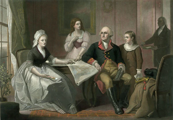 Washington and his family