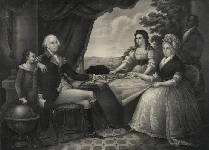 Framed Print : Washington and family Framed Print : Washington and family