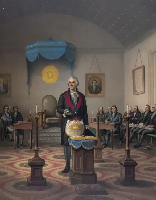 Framed Print : Washington as a master Mason Framed Print : Washington as a master Mason