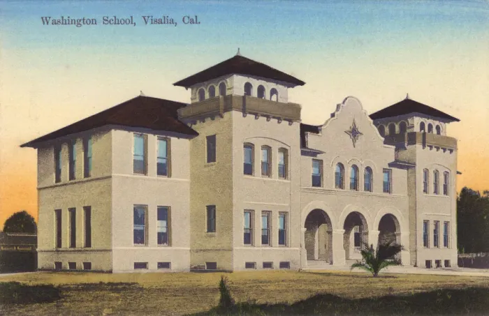 Framed Print : Washington School, Visalia, California, USA Framed Print : Washington School, Visalia, California, USA