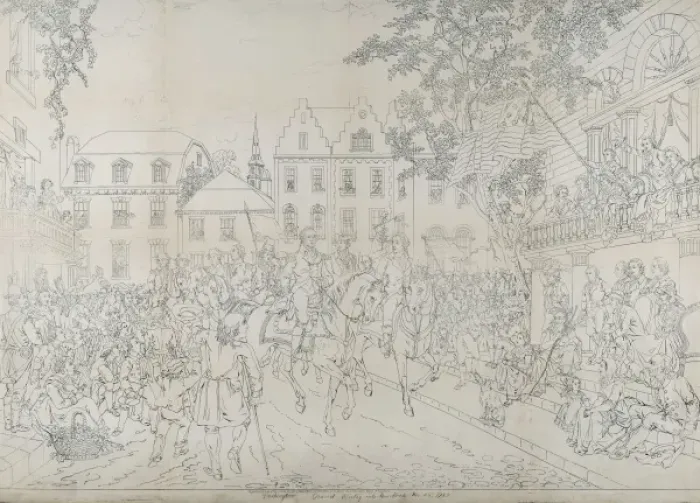 Framed Print : Washingtons grand entry into New York, Nov. 25 1783 Framed Print : Washingtons grand entry into New York, Nov. 25 1783