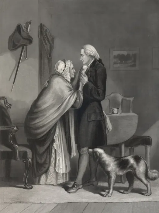 Framed Print : Washingtons last interview with his mother Framed Print : Washingtons last interview with his mother