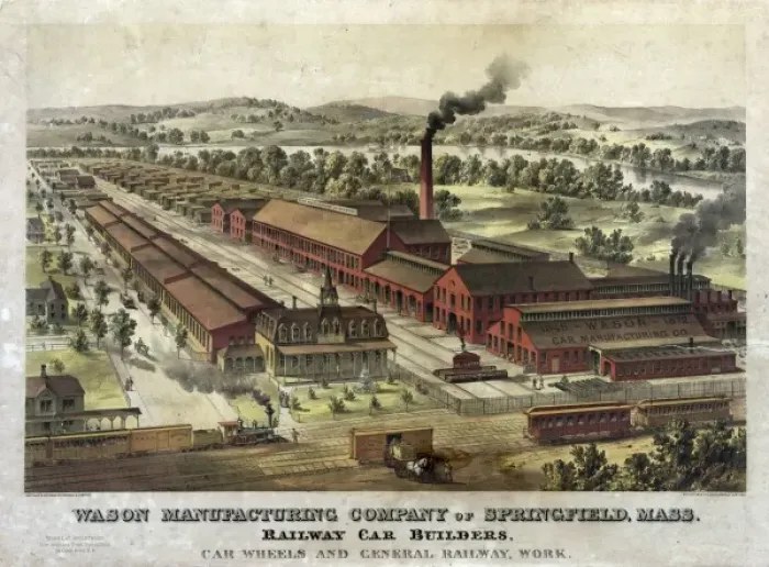 Framed Print : Wason Manufacturing Company of Springfield, Mass. - railway Framed Print : Wason Manufacturing Company of Springfield, Mass. - railway