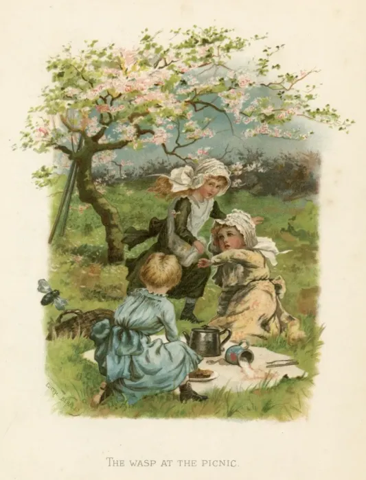 Framed Print : Wasp Interrupts Picnic Framed Print : Wasp Interrupts Picnic