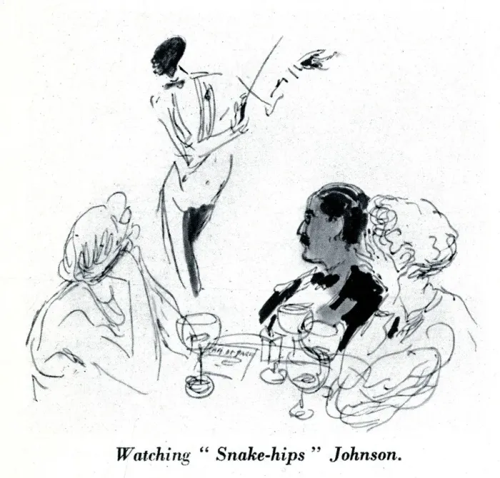 Framed Print : Watching Snake-hips Johnson at the Cafe de Paris Framed Print : Watching Snake-hips Johnson at the Cafe de Paris