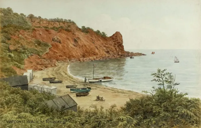 Framed Print : Watcombe Beach, near Torquay, South Devon Framed Print : Watcombe Beach, near Torquay, South Devon