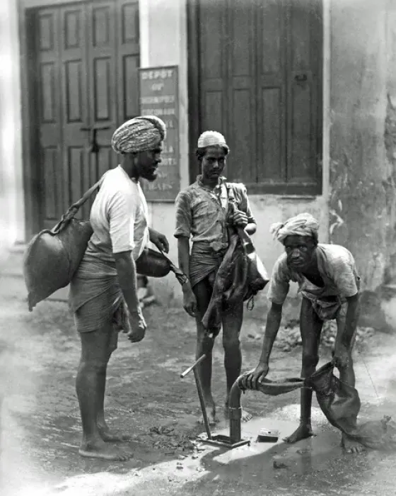 Framed Print : Water carriers, India Framed Print : Water carriers, India