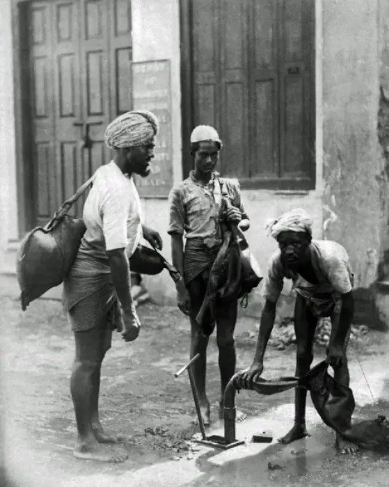 Framed Print : Water carriers, India Framed Print : Water carriers, India