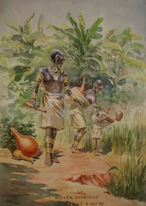Framed Print : Water Carriers at Meru Framed Print : Water Carriers at Meru