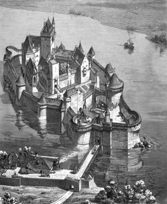 Framed Print : Water castle in medieval Germany Framed Print : Water castle in medieval Germany