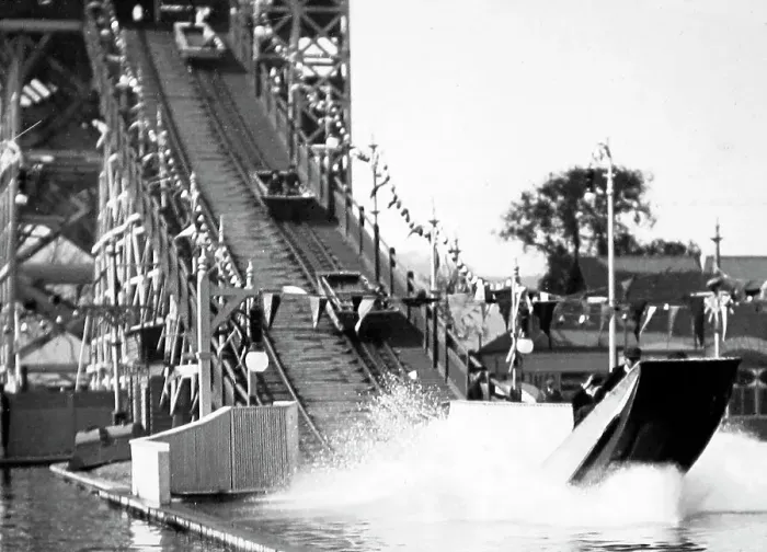 Framed Print : Water Chute, Scottish National Exhibition, Edinburgh in 1908 Framed Print : Water Chute, Scottish National Exhibition, Edinburgh in 1908