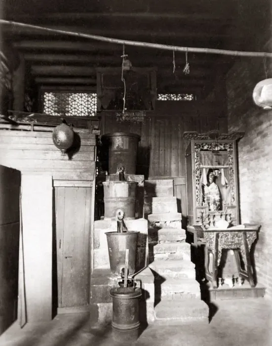 Framed Print : Water clock, Canton (Guangzhou) China, circa 1890s. Date: circa 1890s Framed Print : Water clock, Canton (Guangzhou) China, circa 1890s. Date: circa 1890s