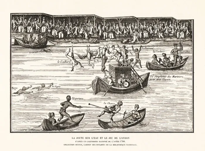 Framed Print : Water games and the goose game, 1682 Framed Print : Water games and the goose game, 1682
