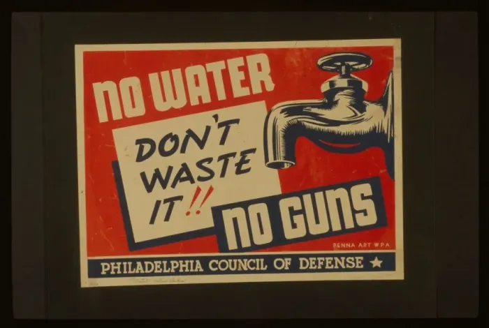 Framed Print : No water - no guns Don t waste it Framed Print : No water - no guns Don t waste it