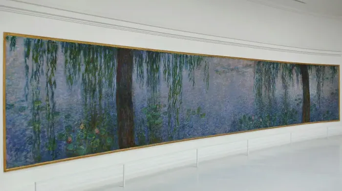 Framed Print : The Water Lilies: Clear Morning with Willows by Monet Framed Print : The Water Lilies: Clear Morning with Willows by Monet