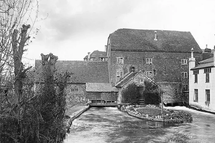 Framed Print : Water mill near Salisbury Victorian period Framed Print : Water mill near Salisbury Victorian period