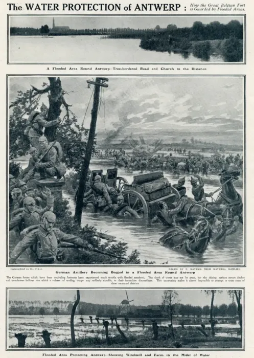 Framed Print : Water protection of Antwept 1914 Framed Print : Water protection of Antwept 1914