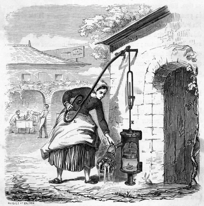 Framed Print : WATER PUMP (GIGUET) Framed Print : WATER PUMP (GIGUET)