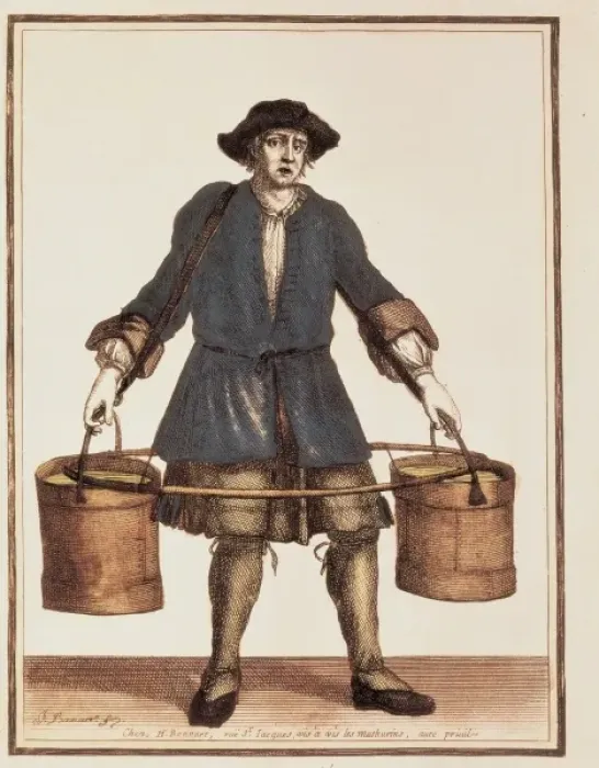 Framed Print : Water seller (18th c. ). Engraving. FRANCE. Paris Framed Print : Water seller (18th c. ). Engraving. FRANCE. Paris