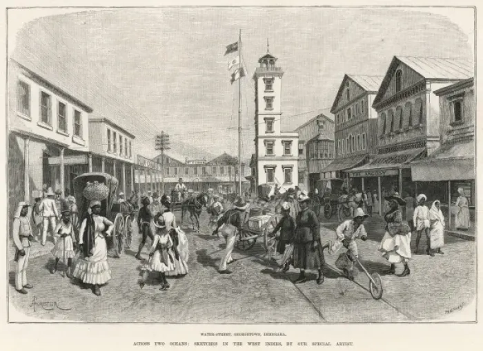 Framed Print : Water Street, Georgetown, Demerara Framed Print : Water Street, Georgetown, Demerara