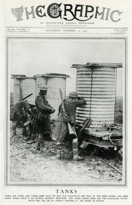 Framed Print : Water tanks 1916 Framed Print : Water tanks 1916