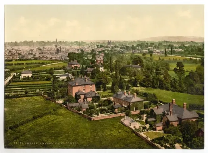 Framed Print : From water tower, Hereford, England Framed Print : From water tower, Hereford, England