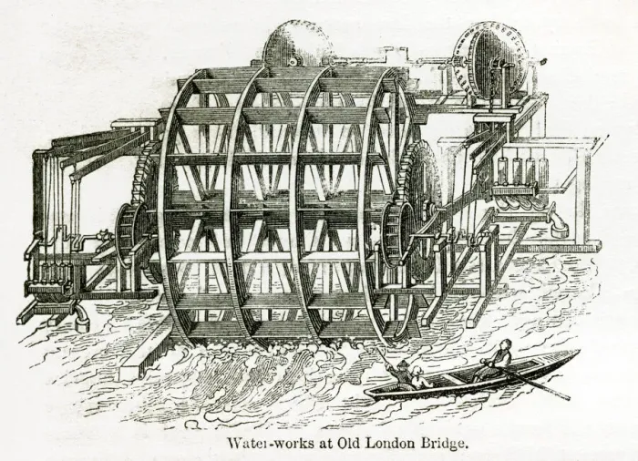 Framed Print : Water-works at Old London Bridge Framed Print : Water-works at Old London Bridge
