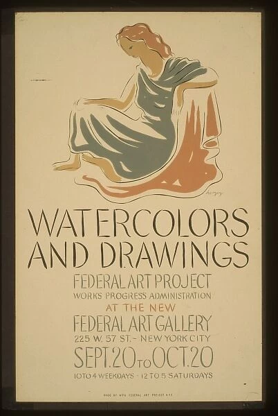 Watercolors and drawings, Federal Art Project, Works Progres