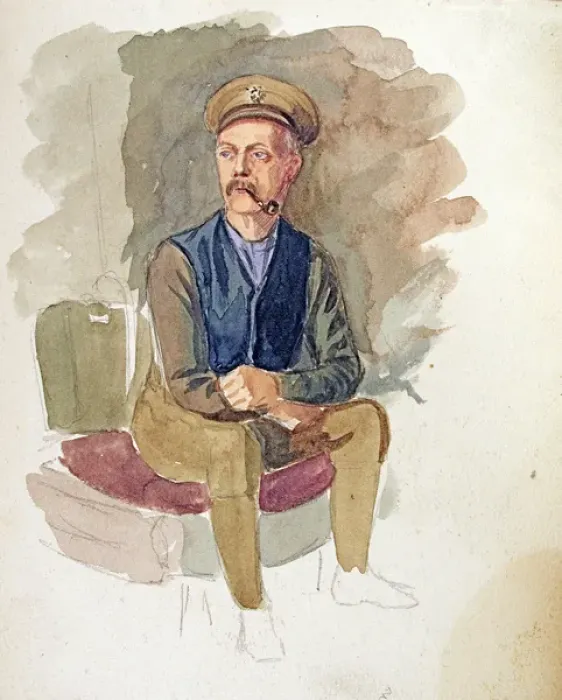 Framed Print : Watercolour of a billet at Oakwood Framed Print : Watercolour of a billet at Oakwood