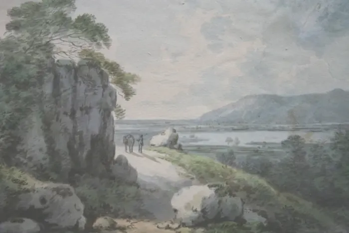 Framed Print : Watercolour painting of a coastal scene Framed Print : Watercolour painting of a coastal scene