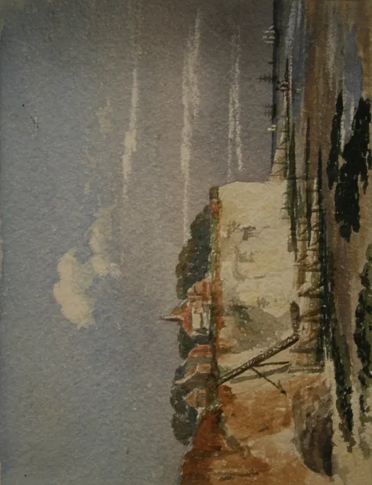 Framed Print : Watercolour sketch of Pegwell Bay, Kent Framed Print : Watercolour sketch of Pegwell Bay, Kent
