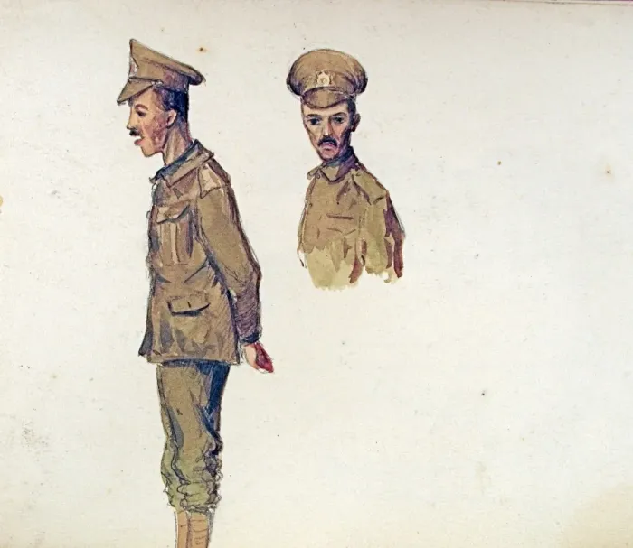 Framed Print : Watercolour study of a Tommy Framed Print : Watercolour study of a Tommy