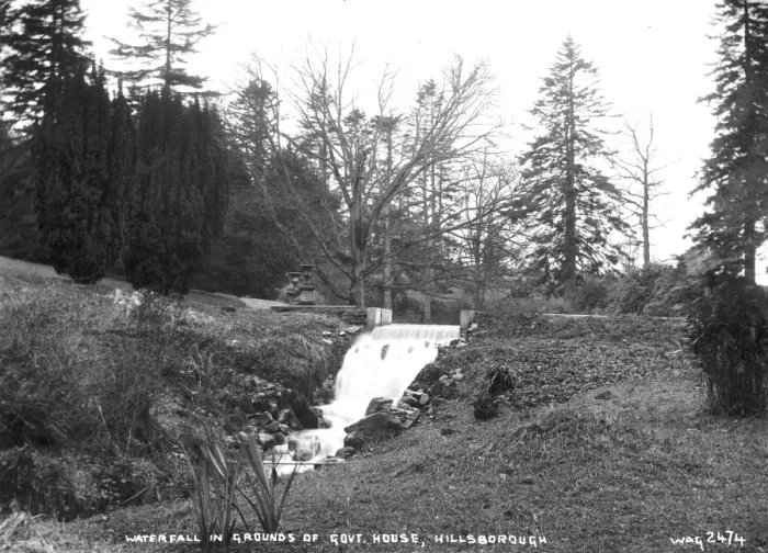 Framed Print : Waterfall in Grounds of Govt. House, Hillsborough Framed Print : Waterfall in Grounds of Govt. House, Hillsborough