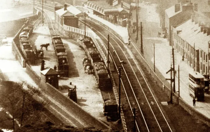 Framed Print : Waterfoot Railway Station, early 1900s Framed Print : Waterfoot Railway Station, early 1900s