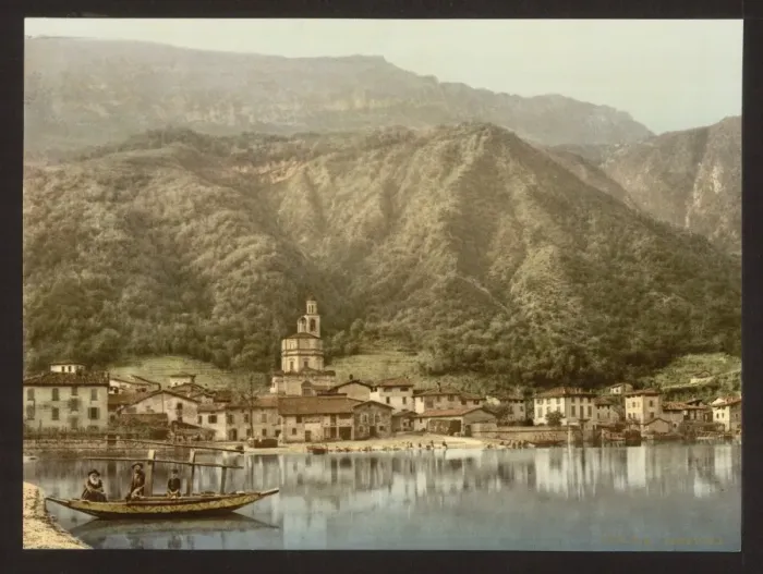 Framed Print : Waterfront, Campione (i. e. Campione d Italia, Lake Lugano) Framed Print : Waterfront, Campione (i. e. Campione d Italia, Lake Lugano)