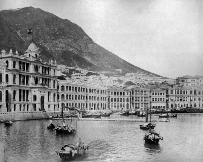 Framed Print : Waterfront at Hong Kong, China Framed Print : Waterfront at Hong Kong, China
