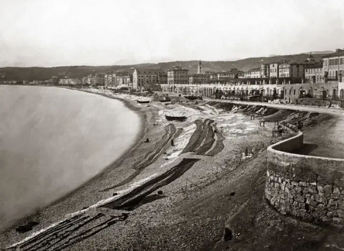 Framed Print : The waterfront at Nice, France, circa 1890 Framed Print : The waterfront at Nice, France, circa 1890