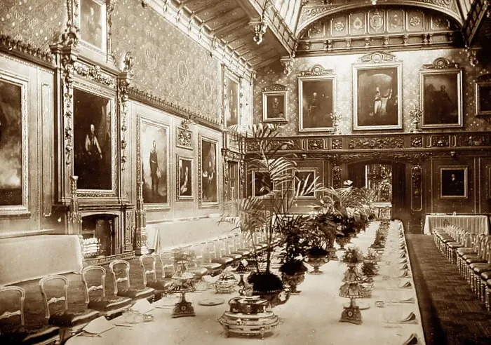 Framed Print : Waterloo Chamber, Windsor Castle, Victorian period Framed Print : Waterloo Chamber, Windsor Castle, Victorian period