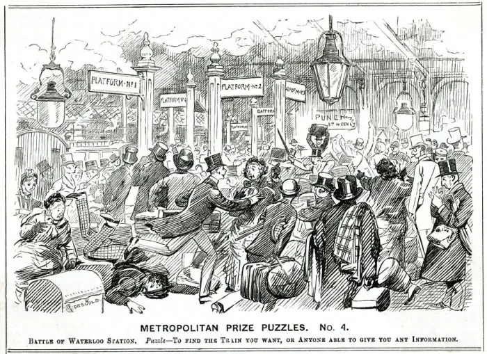 Framed Print : Waterloo Railway Station, London 1883 Framed Print : Waterloo Railway Station, London 1883