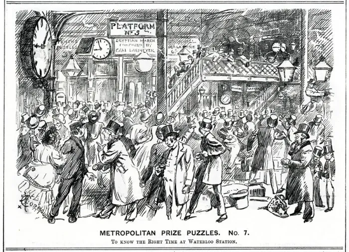 Framed Print : Waterloo Railway Station - London 1883 Framed Print : Waterloo Railway Station - London 1883