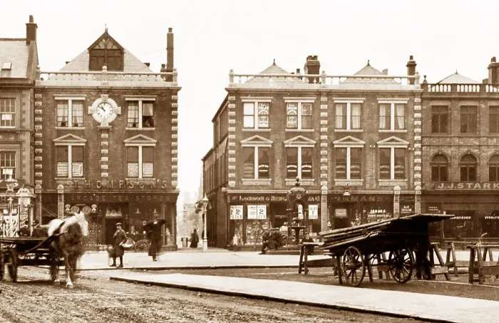 Framed Print : Waterloo Road, Blyth Northumberland early 1900's